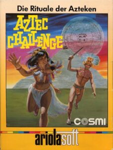 aztec challenge commodore 64 front cover
